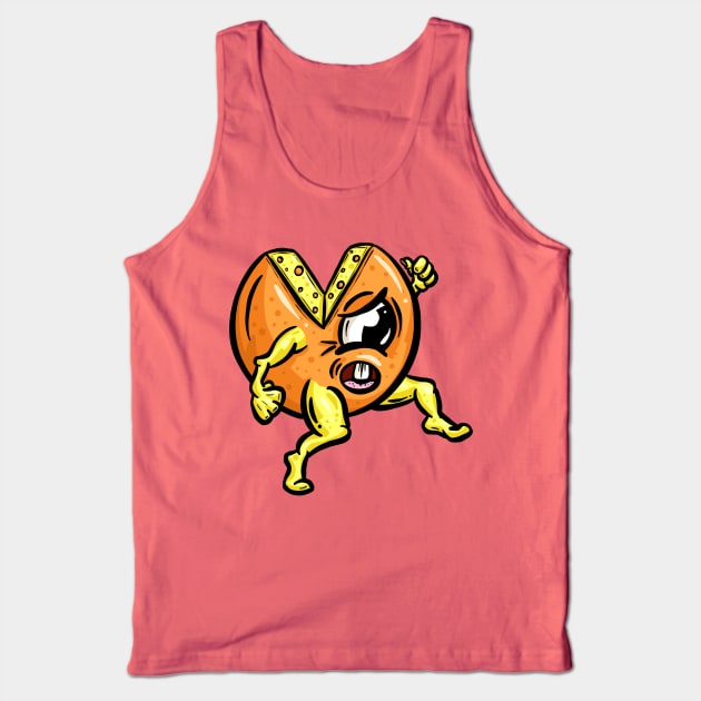 The Sneaky Tip Toe Cheese Wheel Tank Top by Squeeb Creative